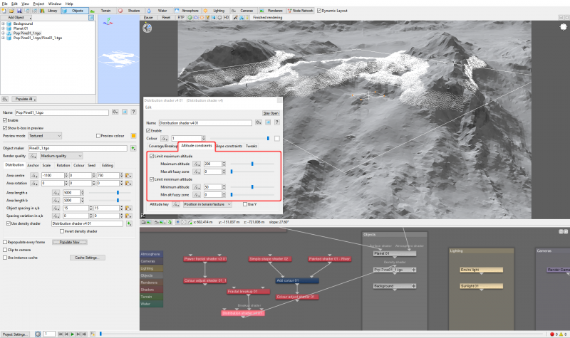 Final Distribution shader's altitude contraints.