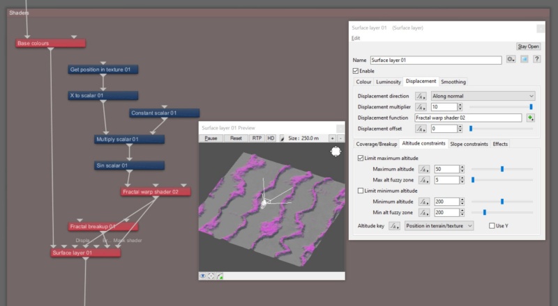 The Fractal warp shader can also define the location of where displacements may take place.