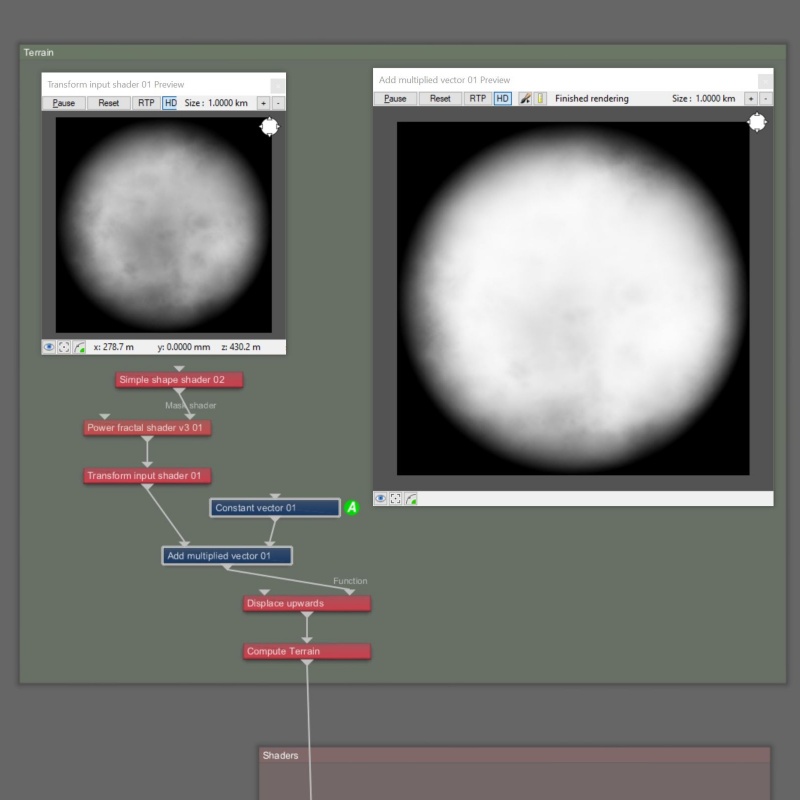 The brightness of the power fractal noise values increase as the Constant vector value is raised.