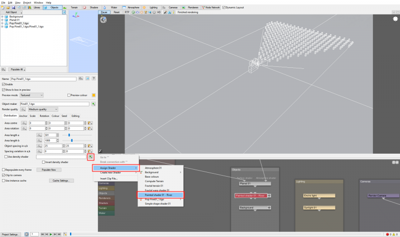 Assign the Painted shader as a mask via the Uses density shader setting.