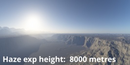Haze exp height = 8000, Bluesky exp height = 8000