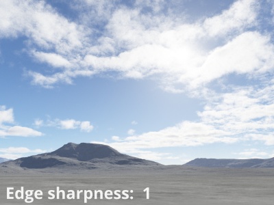 Edge sharpness = 1