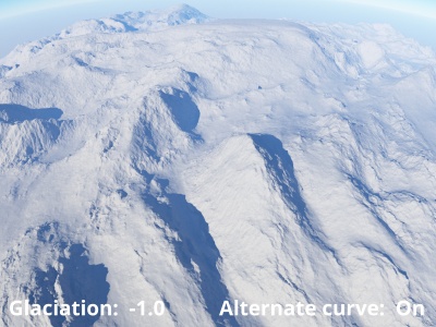 Glaciation = -1, Alternate curve enabled.