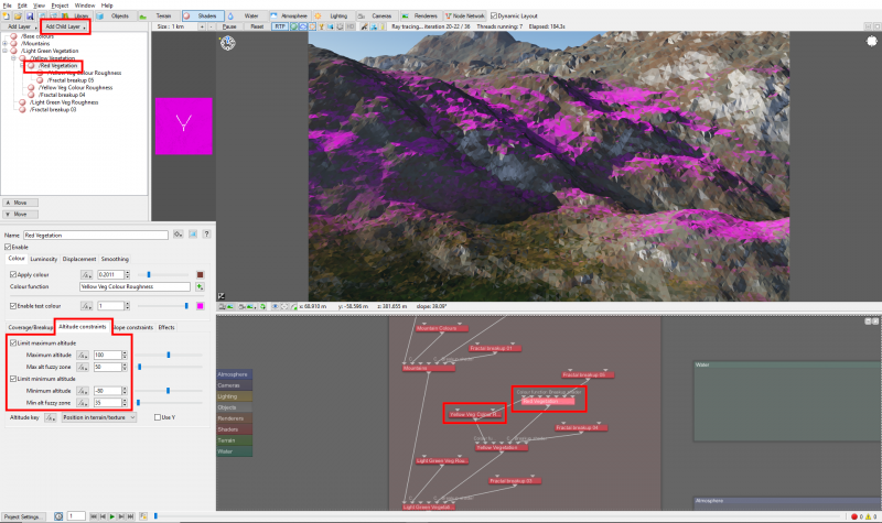 Setting one final vegetation layer.