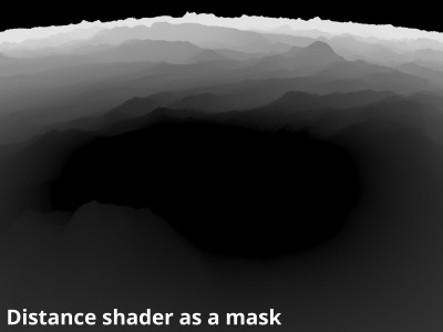 By setting the Far and Near colours to white and black, the shader can be used as a mask.