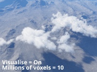 Millions of voxels = 10, Visualise voxels = On