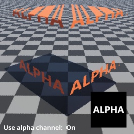 Use alpha channel checkbox enabled.