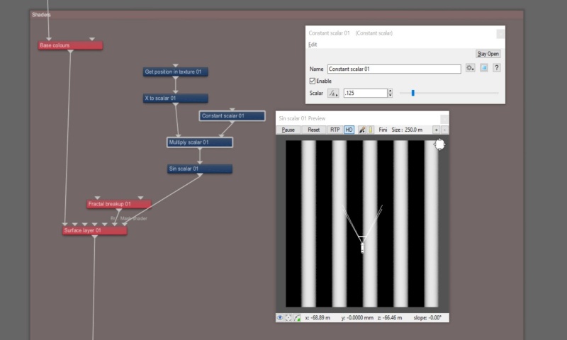 By multiplying the output value of the X to scalar node, you can change the scale of the rows.