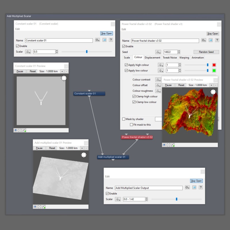 When the source data is colour, it is first converted to scalar. Note that the displacement data is ignored.