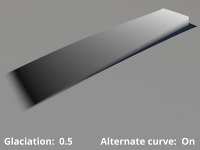 Glaciation = 0.5, Alternate curve enabled.