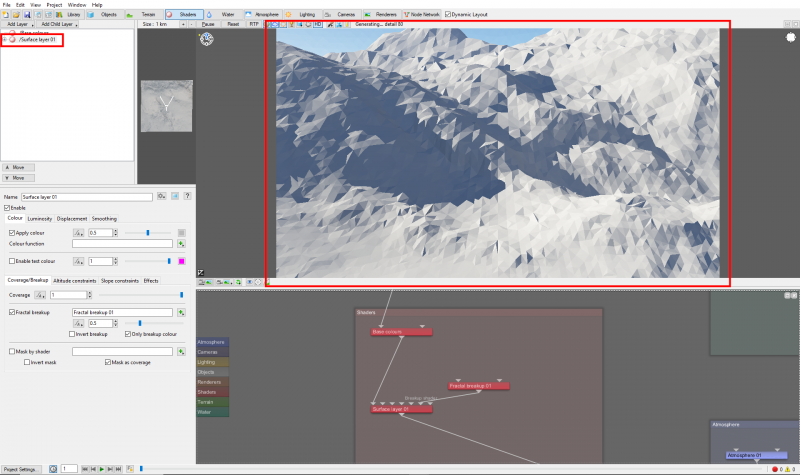 The new Surface layer overwrites the colour information from the shader nodes upstream from it.