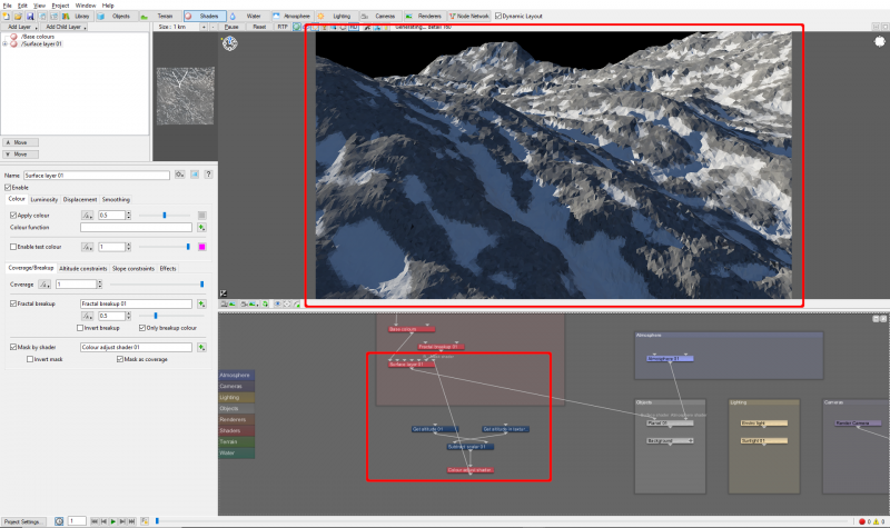 Switching the order of the Get Altitude nodes can create the inverse effect.