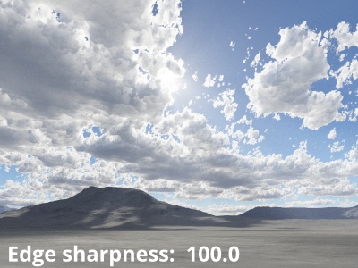 Edge sharpness = 100