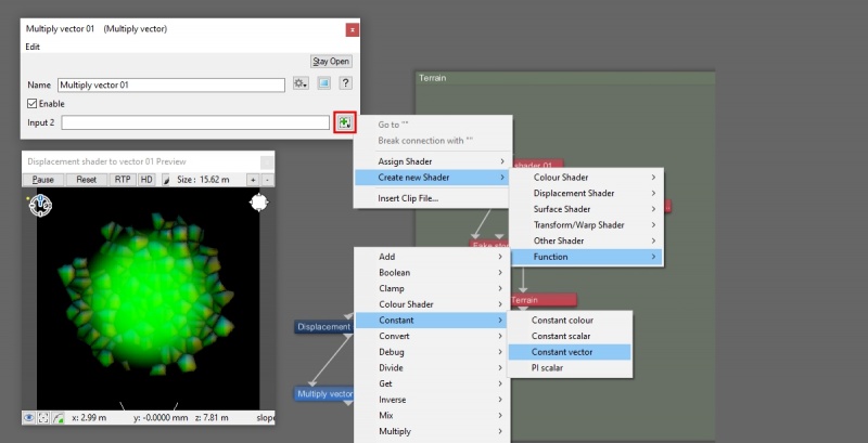 Add a Constant vector node to the Input 2 parameter.