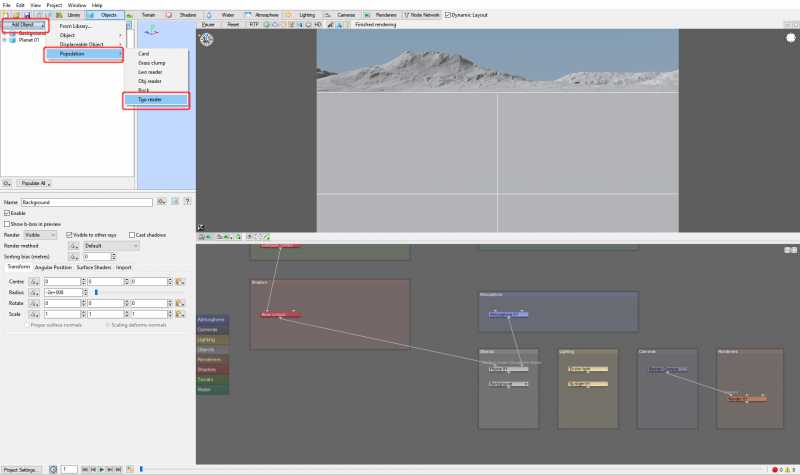 Add population to project.