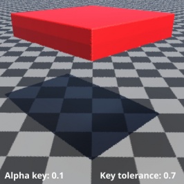 Alpha key = 0.1, Key tolerance = 0.7