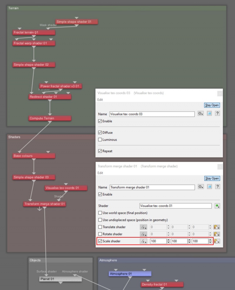 Node Network view  of project through Step 09.