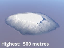 Highest = 500 metres.