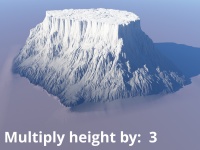 Mulitply height by 3.