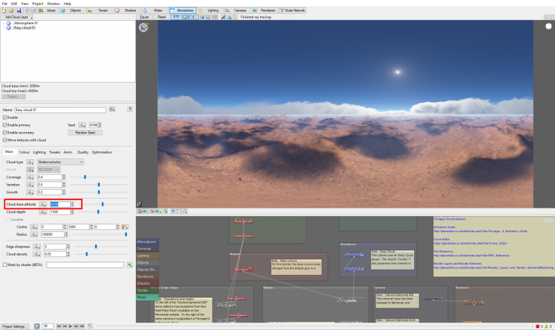 Adjust the cloud’s base altitude to fit your camera height.