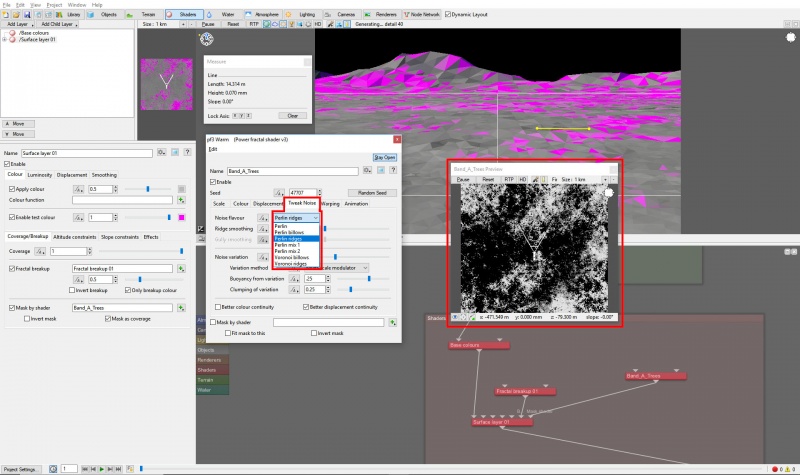 The Power Fractal Tweak Noise tab