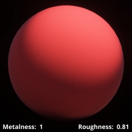 Metalness = 1 (metal), Roughness = 0.81