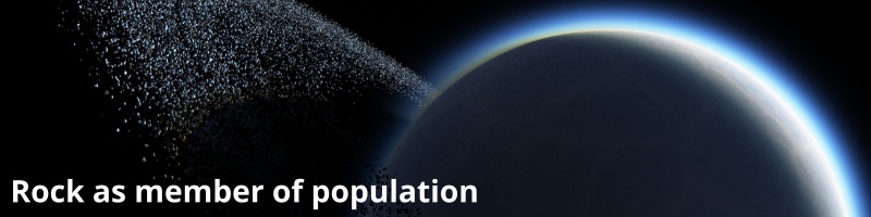 An asteroid belt made up of one rock object as Member of a population