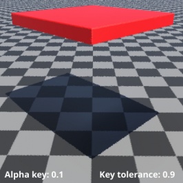Alpha key = 0.1, Key tolerance = 0.9