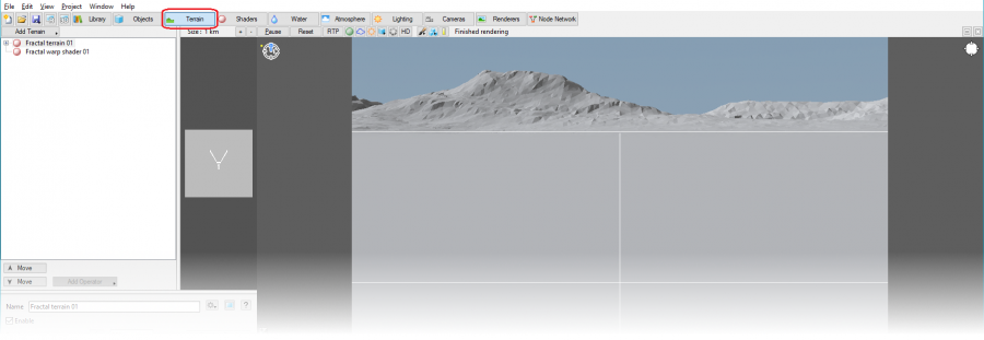 The terrain layout