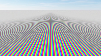 Render illustrating the Build HSV supplying colour values to a surface.