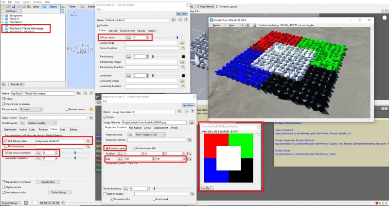 Using an image texture map shader the Tint diffuse colour.