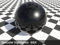 Specular highlights = GGX