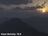 Haze density = 16