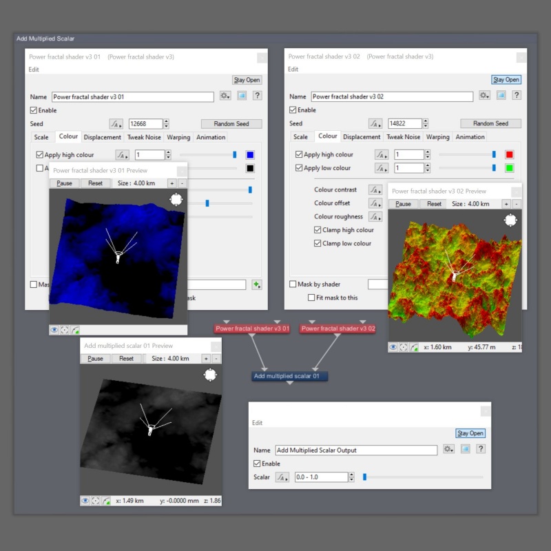 When the source data is colour, it is first converted to scalar. Note that the displacement data is ignored.