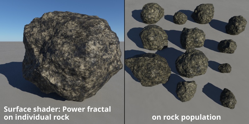 Power fractal shader assigned to Surface Shader input