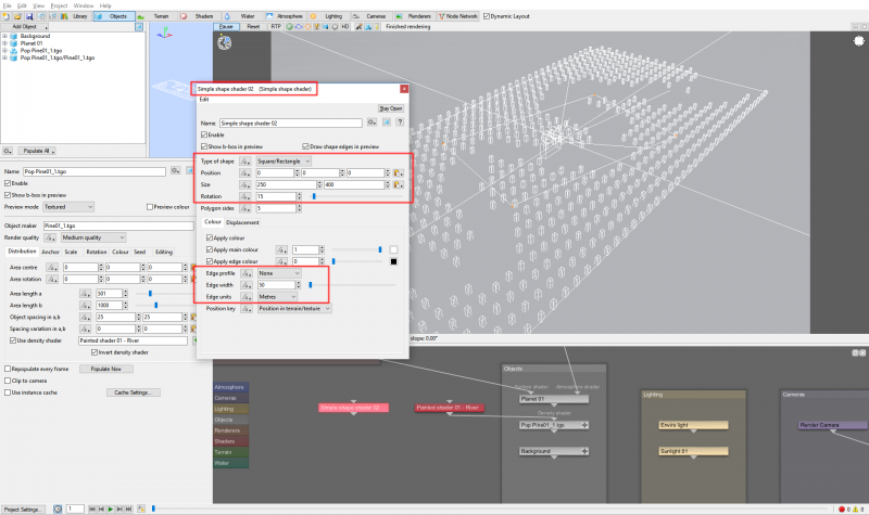 Options for the Simple shape shader.