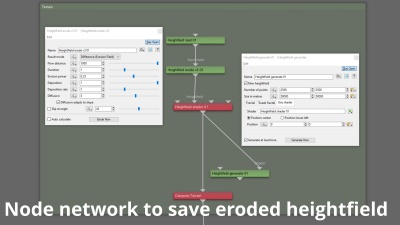 Node network pane. How to save eroded heightfield.