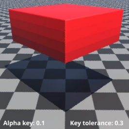 Alpha key = 0.1, Key tolerance = 0.3