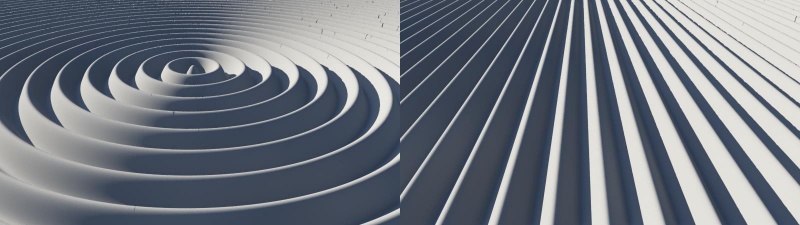Constant scalar value set to 2.0, which results in more rings and rows.
