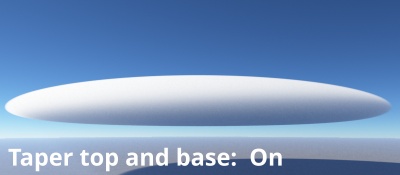Cloud layer v3 form with Taper top and base enabled.