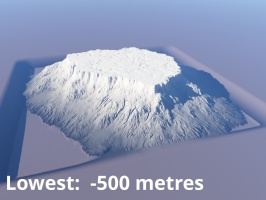 Lowest = -500 metres.