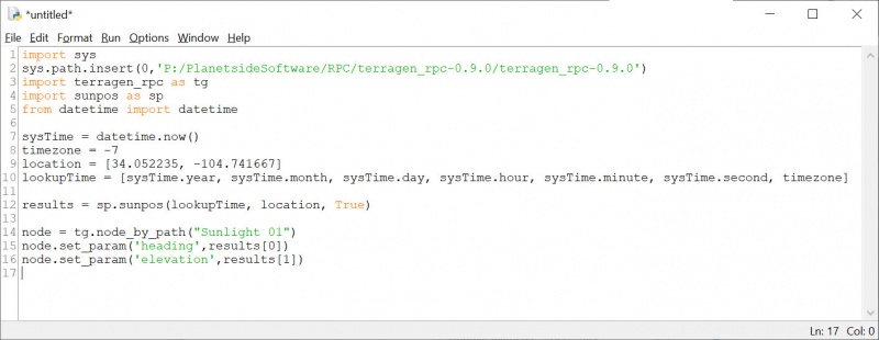 Call the Terragen RPC module