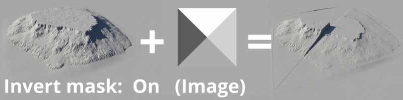 Invert mask enabled on image assigned to Mask by shader input.